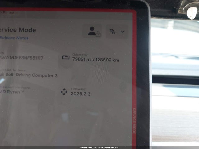 Aukcja sprzedaży 2022 Tesla Model Y Performance Dual Motor All-wheel Drive, vin: 7SAYGDEF3NF551117, numer aukcji: 44553417