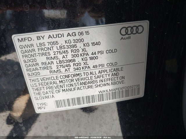 2015 AUDI Q7 WA1LMAFEXFD032735 Photo 8