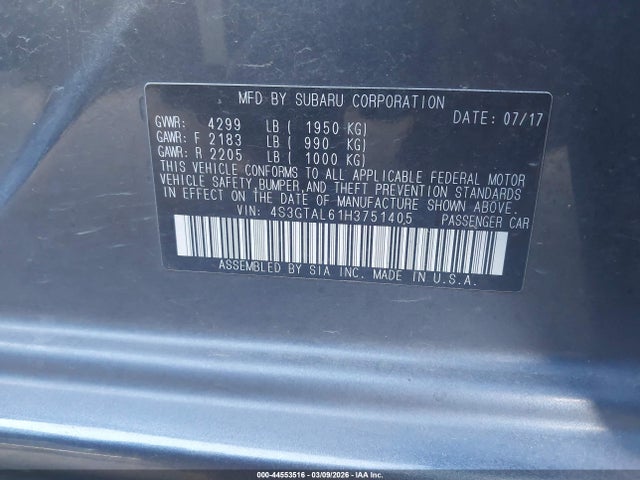 4S3GTAL61H3751405 Subaru Impreza 2.0i Sport