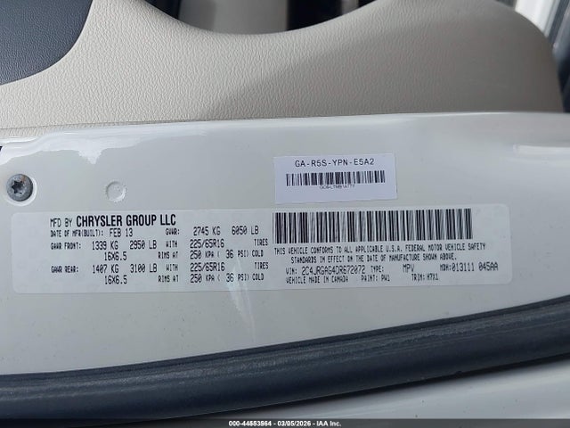 Продаж на аукціоні авто 2013 Ram Cargo Tradesman, vin: 2C4JRGAG4DR672072, номер лоту: 44553564