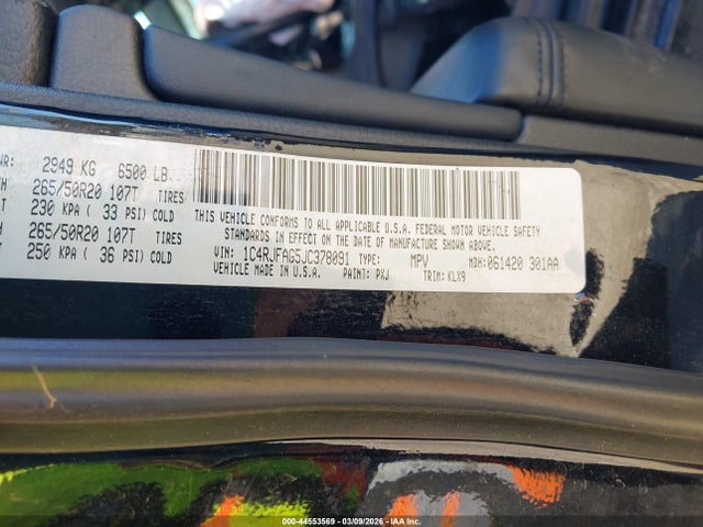 Продаж на аукціоні авто 2018 Jeep Grand Cherokee Altitude 4x4, vin: 1C4RJFAG5JC378091, номер лоту: 44553569