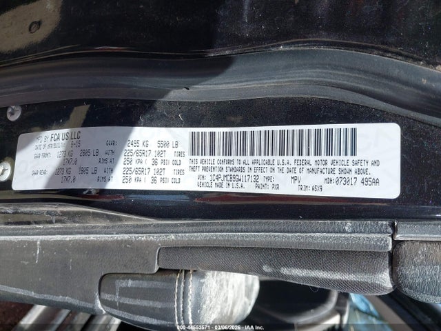44553571 :رقم المزاد ، 1C4PJMCB9GW117132 vin ، 2016 Jeep Cherokee Latitude مزاد بيع