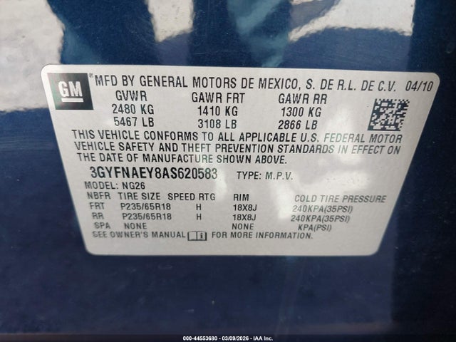 2010 CADILLAC SRX 3GYFNAEY8AS620583 Photo 8