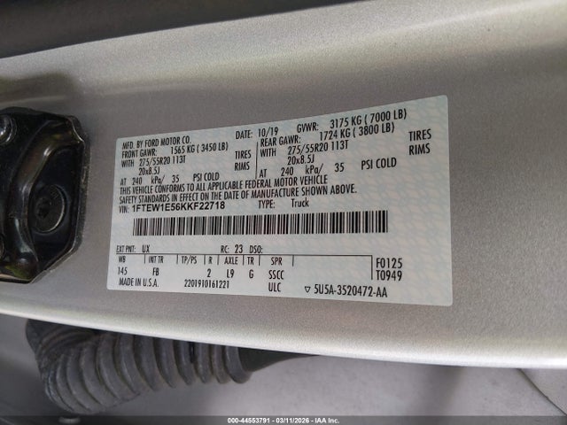 Ford F-150 Xlt 2019 1FTEW1E56KKF22718 Image 9