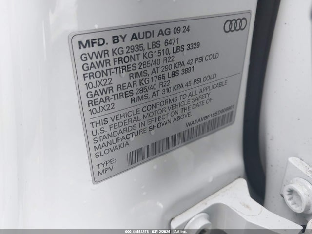 2025 AUDI Q8 WA1AVBF18SD006801 Photo 8