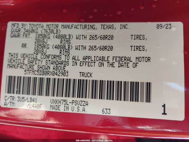 2024 TOYOTA TUNDRA HYBRID 5TFMC5DB0RX042903 Photo 8