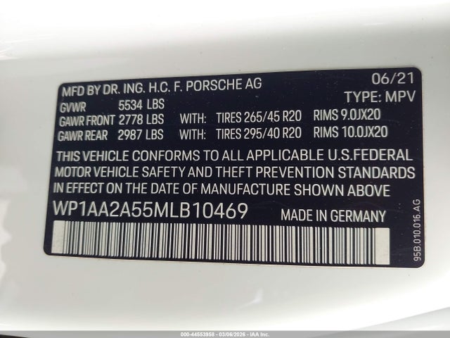 2021 PORSCHE MACAN WP1AA2A55MLB10469 Photo 8