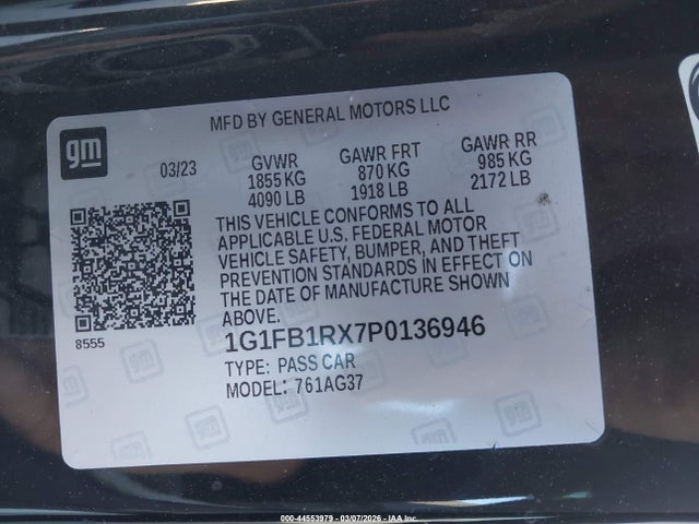 2023 CHEVROLET CAMARO 1G1FB1RX7P0136946 Photo 8