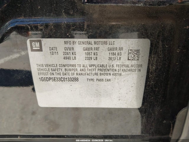 2012 CADILLAC CTS 1G6DP5E33C0133288 Photo 8