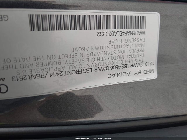 WAUENAF45LA039332 Audi A4 Premium Plus 45 Tfsi Quattro S Tronic