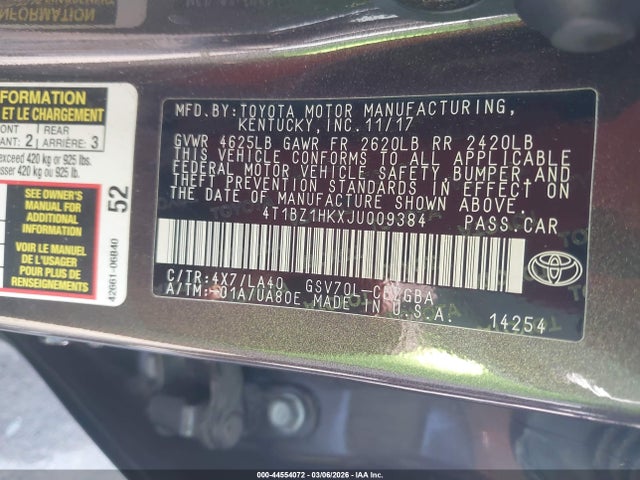 4T1BZ1HKXJU009384 Toyota Camry Xle V6