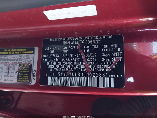 2018 HYUNDAI SANTA FE SPORT 5XYZTDLB0JG525381 Photo 8