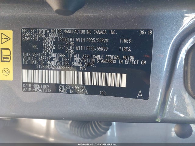 2019 LEXUS RX 450H 2T2BGMCA2KC029780 Photo 8