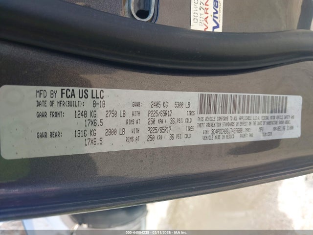 Продажа на аукционе авто 2018 Dodge Journey Se, vin: 3C4PDCAB8JT497680, номер лота: 44554239