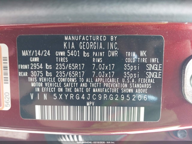 2024 KIA SORENTO 5XYRG4JC9RG295206 Photo 8