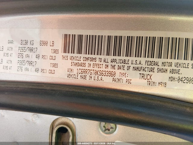 1C6RR7GT0KS633960 RAM 1500 Classic