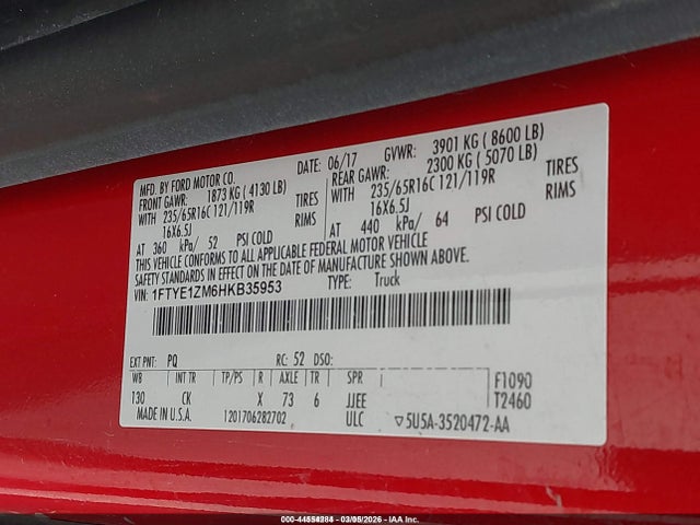 1FTYE1ZM6HKB35953 Ford Transit-150