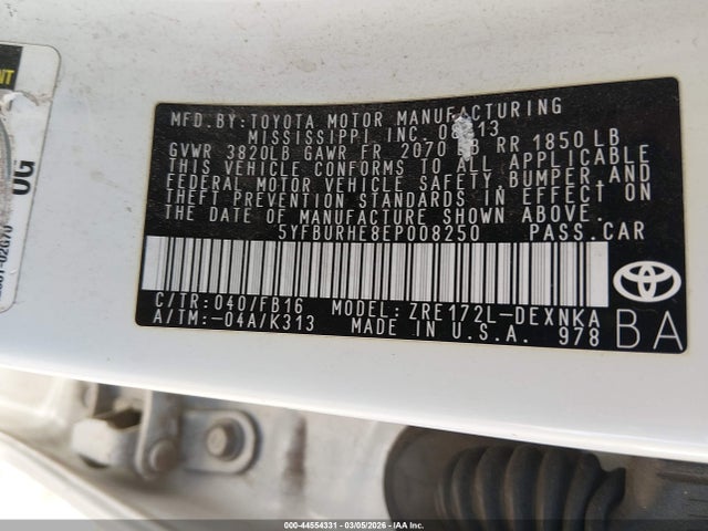 Toyota Corolla Le Plus 2014 5YFBURHE8EP008250 Image 9