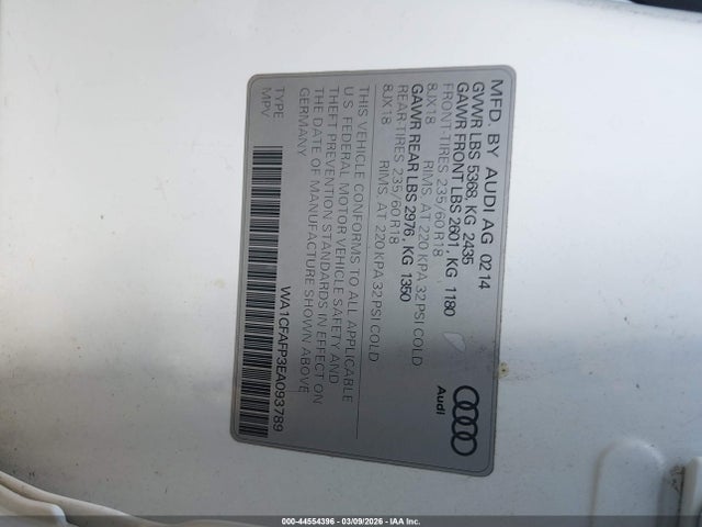 2014 AUDI Q5 WA1CFAFP3EA093789 Photo 8