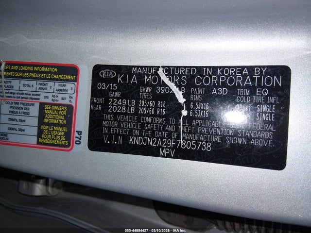 KNDJN2A29F7805738 KIA Soul