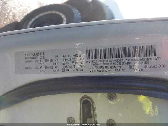 Aukcja sprzedaży 2016 Ram 2500 Tradesman, vin: 3C6UR5CL5GG166442, numer aukcji: 44554451