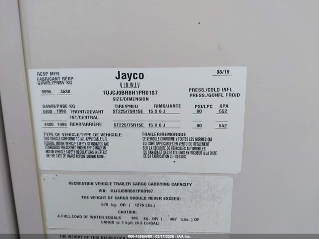 Jayco Eagle 28.5rsts 2017 1UJCJ0BR6H1PR0187 Image 9