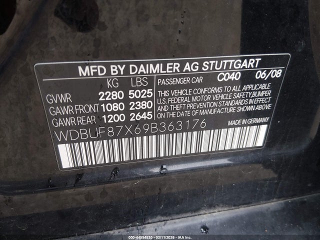 Продажа на аукционе авто 2009 Mercedes-benz E 350 4matic, vin: WDBUF87X69B363176, номер лота: 44554530