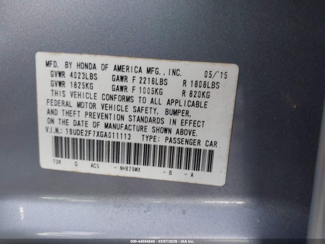 2016 ACURA ILX 19UDE2F7XGA011113 Photo 8