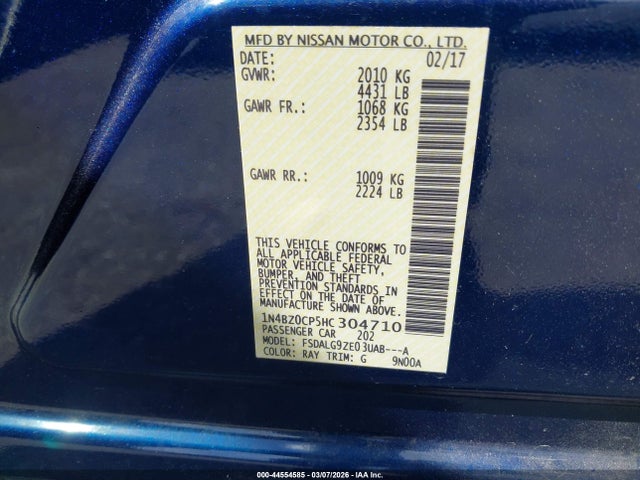 2017 NISSAN LEAF 1N4BZ0CP5HC304710 Photo 8