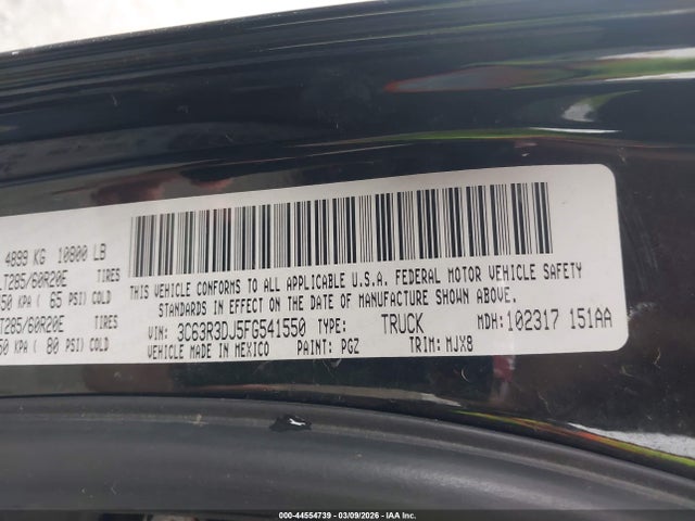 Aukcja sprzedaży 2015 Ram 3500 Slt, vin: 3C63R3DJ5FG541550, numer aukcji: 44554739