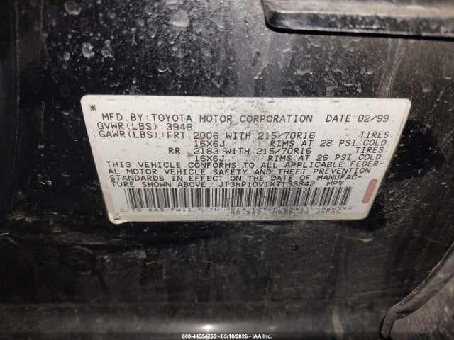 1999 TOYOTA RAV4 JT3HP10V1X7133842 Photo 8