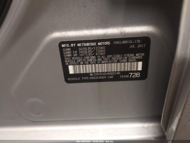 2018 MITSUBISHI MIRAGE ML32A3HJ0JH002146 Photo 8