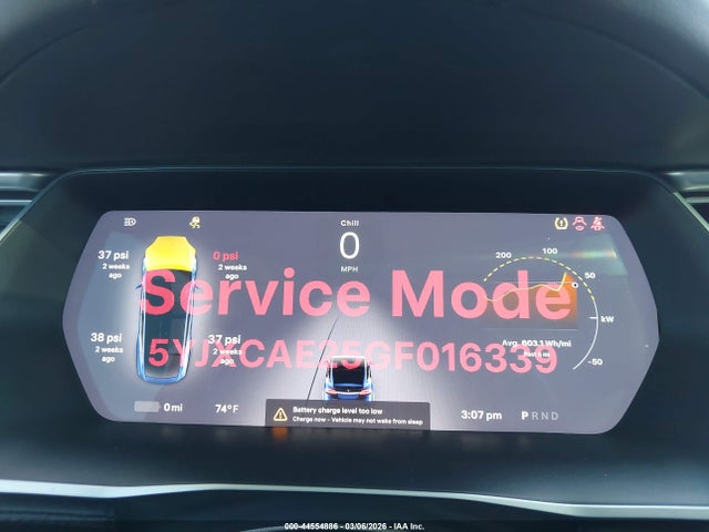 Продажа на аукционе авто 2016 Tesla Model X 60d/70d/75d/90d, vin: 5YJXCAE25GF016339, номер лота: 44554886