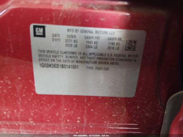 2011 CADILLAC CTS 1G6DK5ED1B0141881 Photo 8