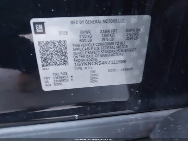 2019 CADILLAC XT5 1GYKNCRS4KZ111689 Photo 8