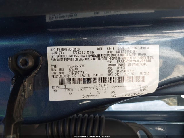 Ford FOCUS SEL 2018 1FADP3H29JL298185 Image 9
