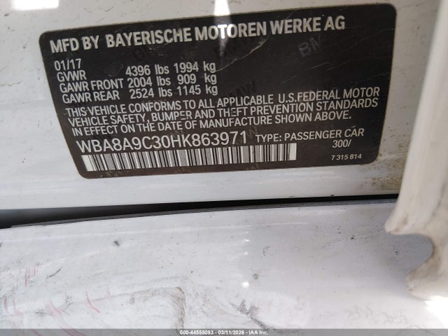 2017 BMW 320I WBA8A9C30HK863971 Photo 8