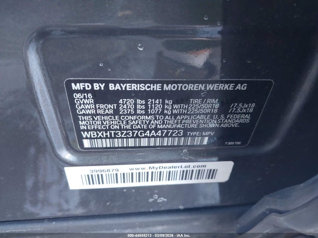 WBXHT3Z37G4A47723 BMW X1 Xdrive28i