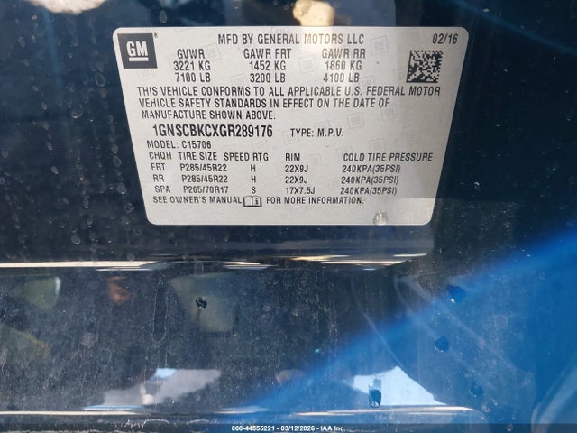 Chevrolet Tahoe Lt 2016 1GNSCBKCXGR289176 Image 9