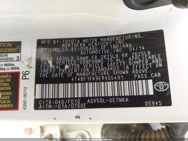 Toyota CAMRY LE 2014 4T4BF1FK9ER405491 Image 9