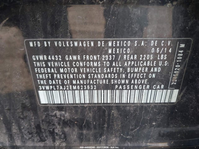 Продаж на аукціоні авто 2014 Volkswagen Jetta Sportwagen 2.0l Tdi, vin: 3VWPL7AJ2EM623532, номер лоту: 44555245