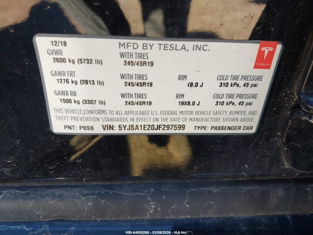 2018 TESLA MODEL S 5YJSA1E20JF297599 Photo 8