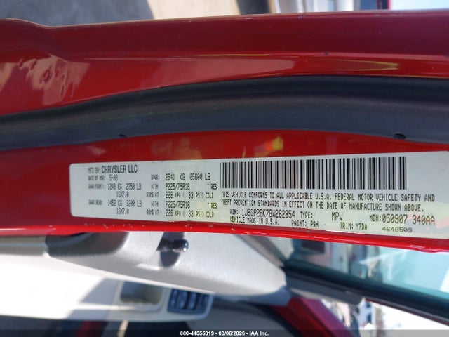 Продажа на аукционе авто 2008 Jeep Liberty Sport, vin: 1J8GP28K78W262854, номер лота: 44555319