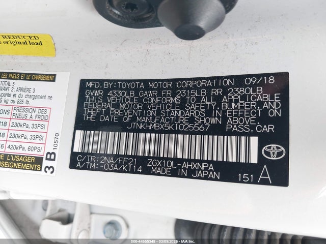 2019 TOYOTA C-HR JTNKHMBX5K1025567 Photo 8