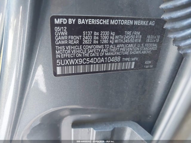 2013 BMW X3 5UXWX9C54D0A10488 Photo 8