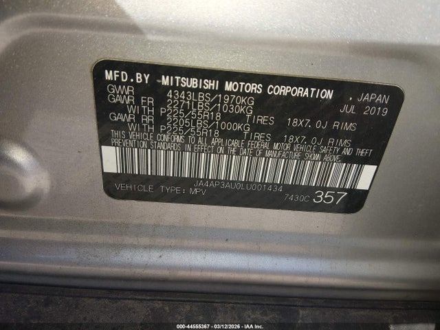 2020 MITSUBISHI OUTLANDER SPORT JA4AP3AU0LU001434 Photo 8