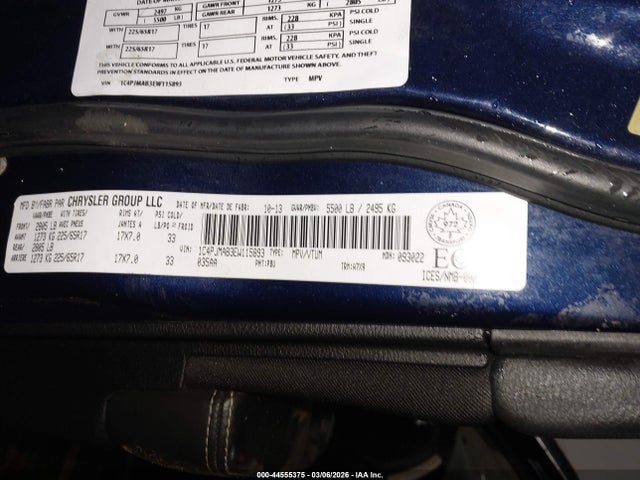 Продаж на аукціоні авто 2014 Jeep Cherokee Sport, vin: 1C4PJMAB3EW115893, номер лоту: 44555375