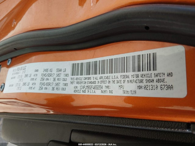 1C4PJMBS2FW652254 Jeep Cherokee Trailhawk