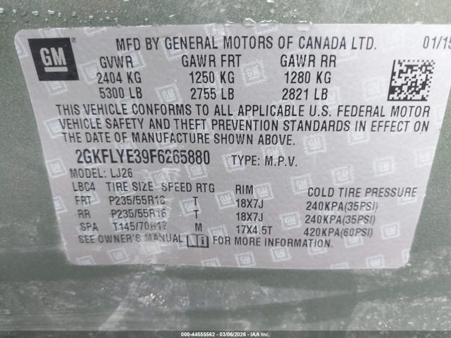 GMC Terrain Slt-2 2015 2GKFLYE39F6265880 Image 9