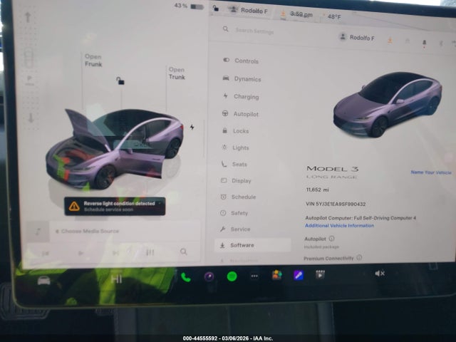 2025 TESLA MODEL 3 5YJ3E1EA9SF990432 Photo 6